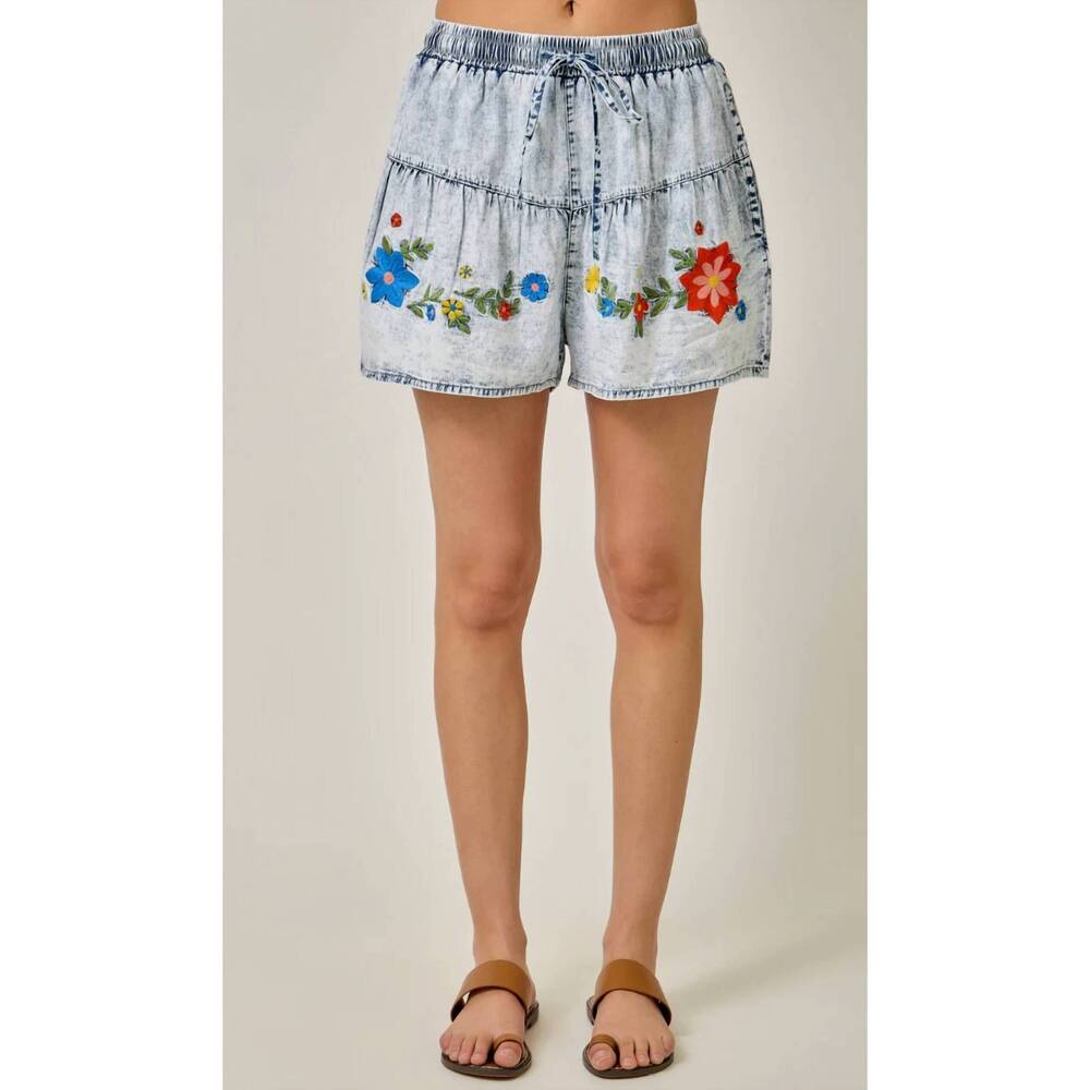 NEW MYSTREE marigold & maude short in light wash